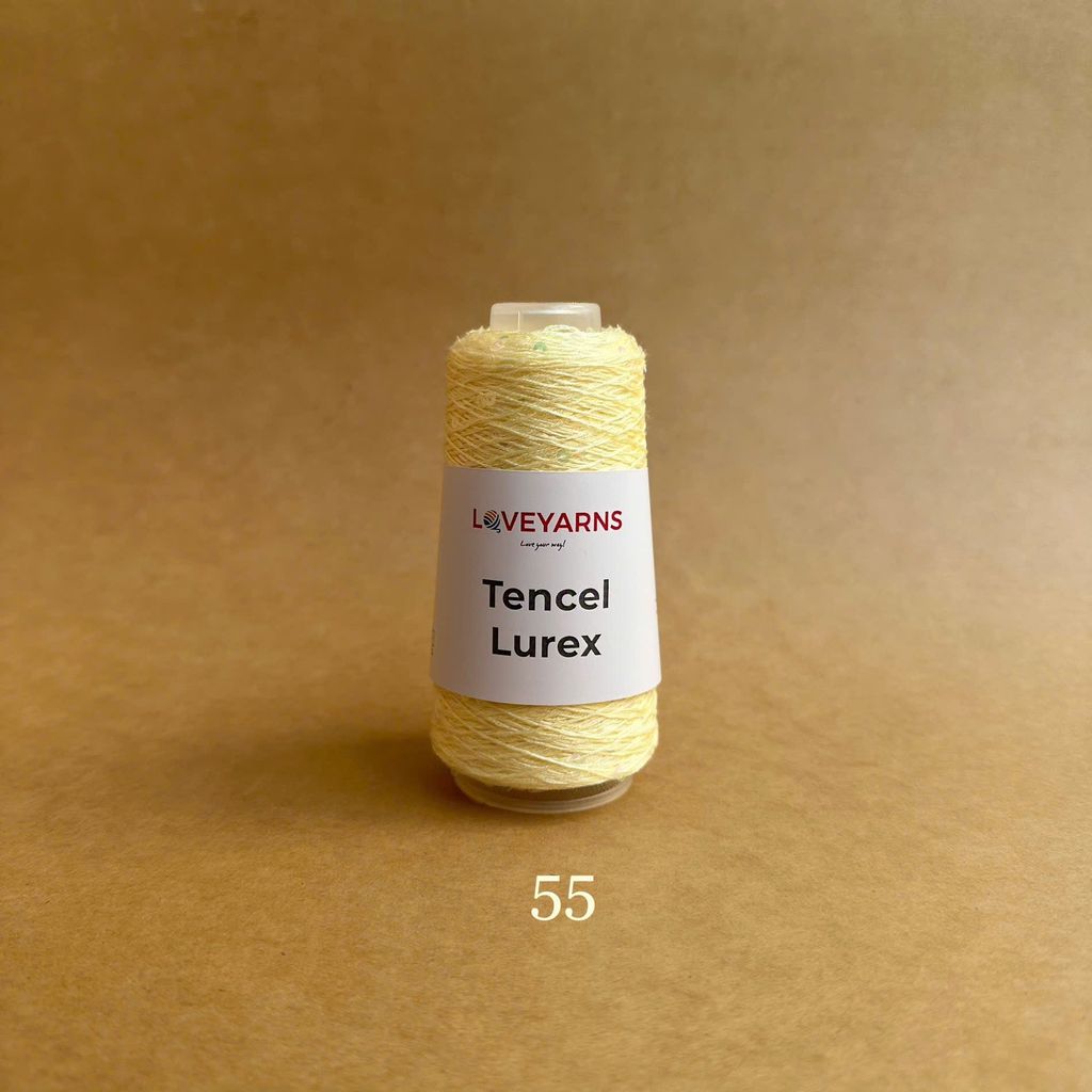 Sợi Tencel Lurex nhập từ Loveyarns, đan móc áo, khăn