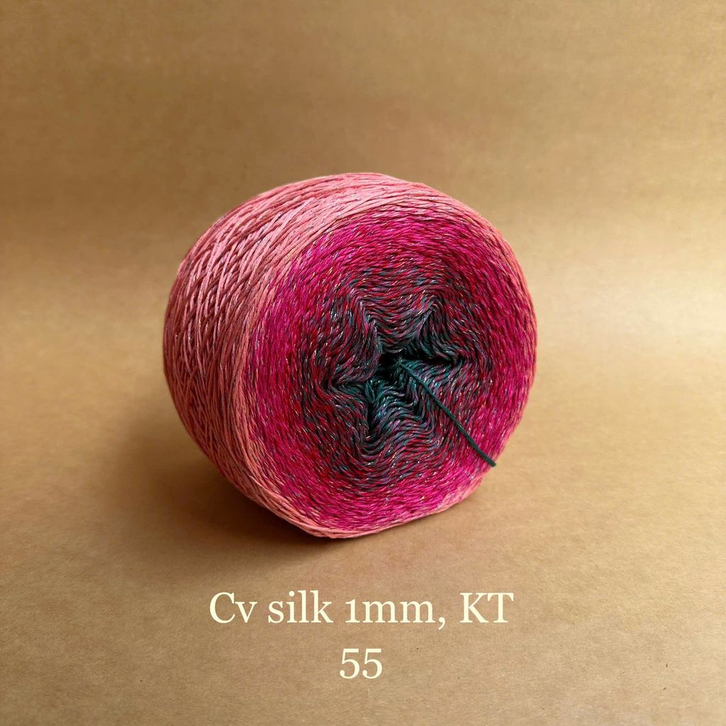 Cầu vồng sợi Silk kim tuyến, cỡ 1.0mm, 300g, đan móc áo, váy, khăn