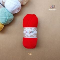 Sợi cotton hè trơn Bella nhập khẩu từ Alize Yarns đan móc áo, váy, khăn hè, mềm mại và mát