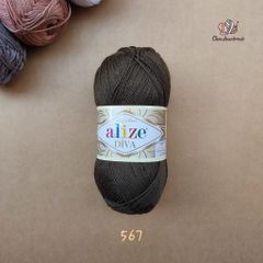 Sợi acrylic bóng Diva nhập khẩu từ Alize yarns đan móc bikini, áo, váy, thú, nón cực xinh