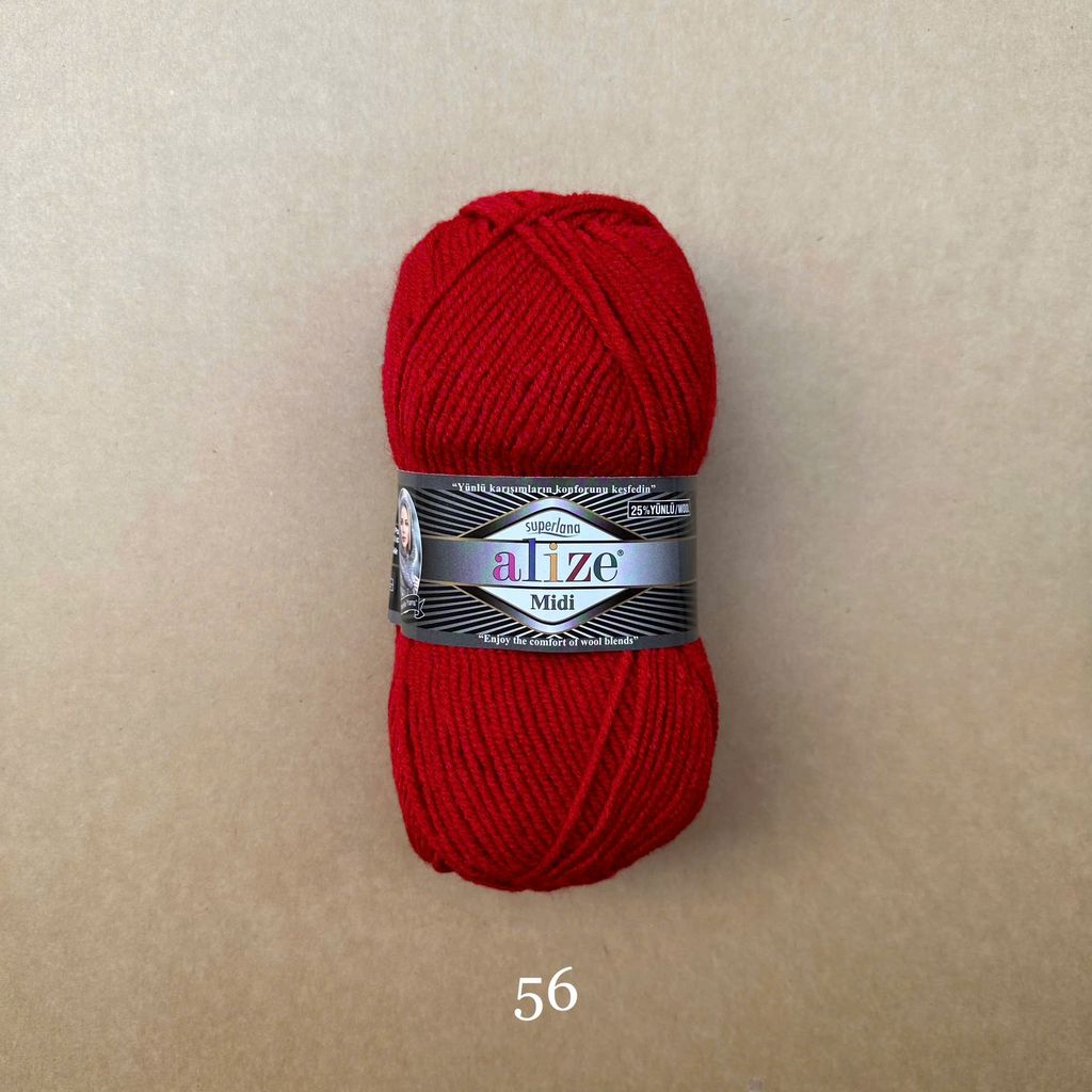 Len đông Superlana Midi nhập khẩu từ Alize Yarns, đan móc thú, áo, nón, khăn