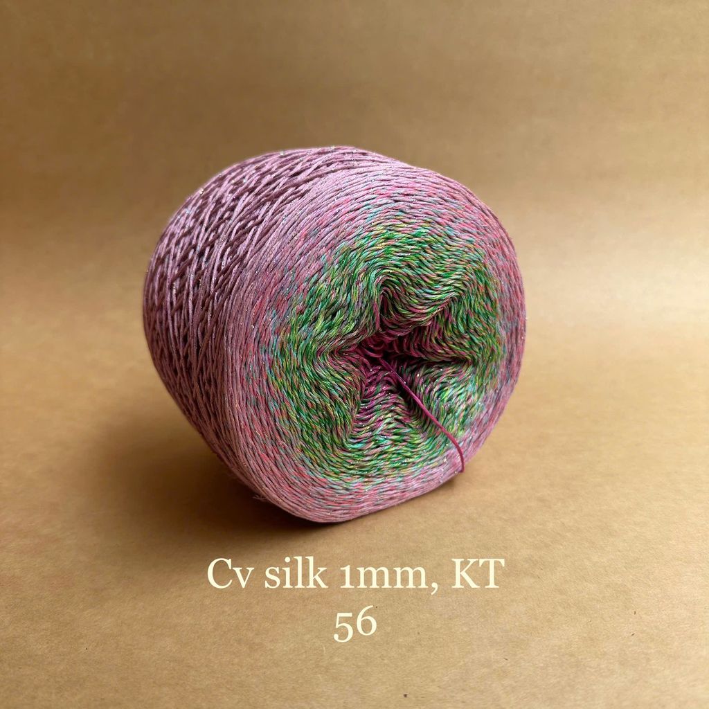 Cầu vồng sợi Silk kim tuyến, cỡ 1.0mm, 300g, đan móc áo, váy, khăn