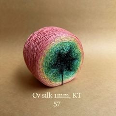 Cầu vồng sợi Silk kim tuyến, cỡ 1.0mm, 300g, đan móc áo, váy, khăn
