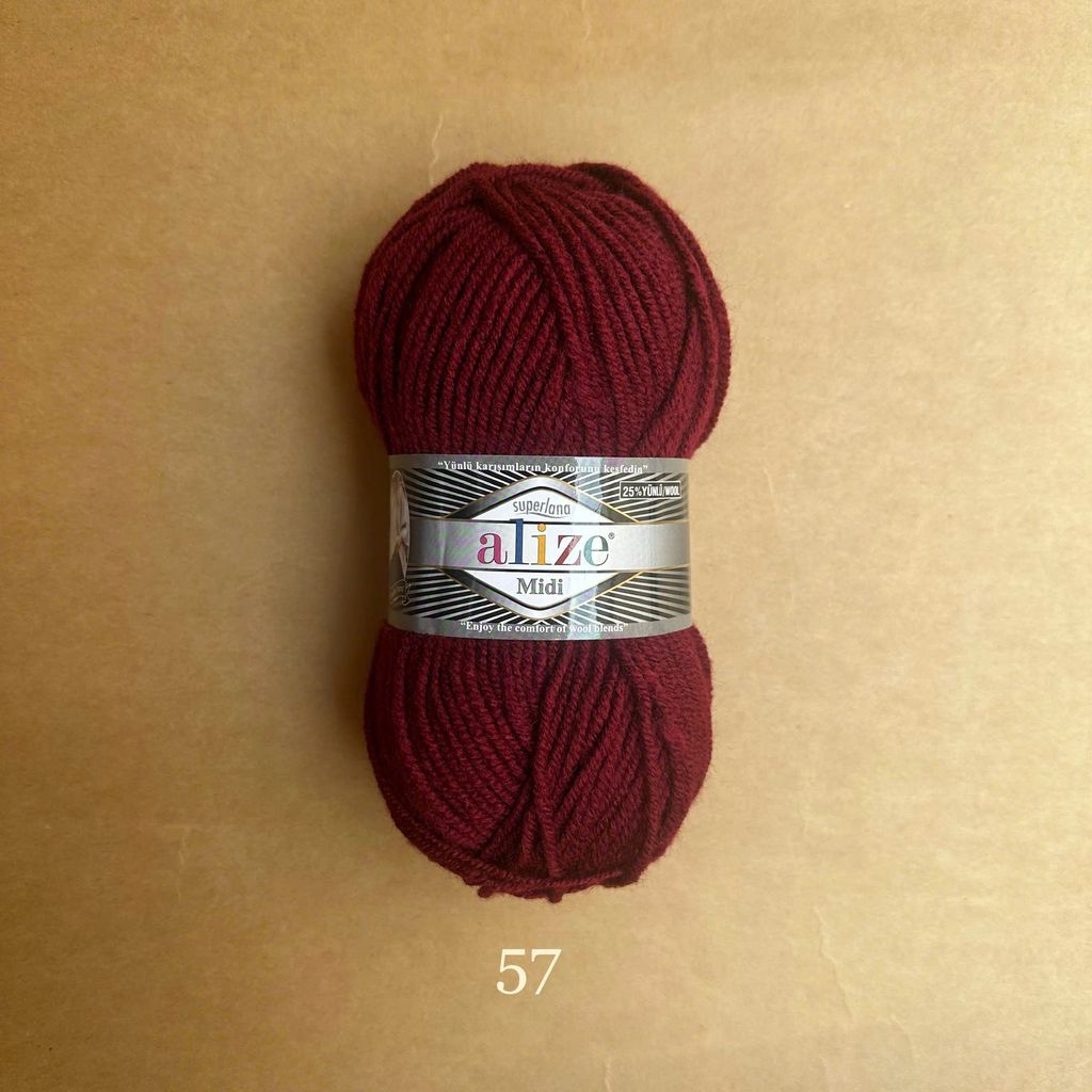Len đông Superlana Midi nhập khẩu từ Alize Yarns, đan móc thú, áo, nón, khăn