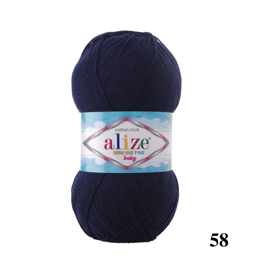 Len hè Cotton Gold Fine Baby nhập khẩu từ Alize Yarns, dành cho bé, đan móc áo, váy