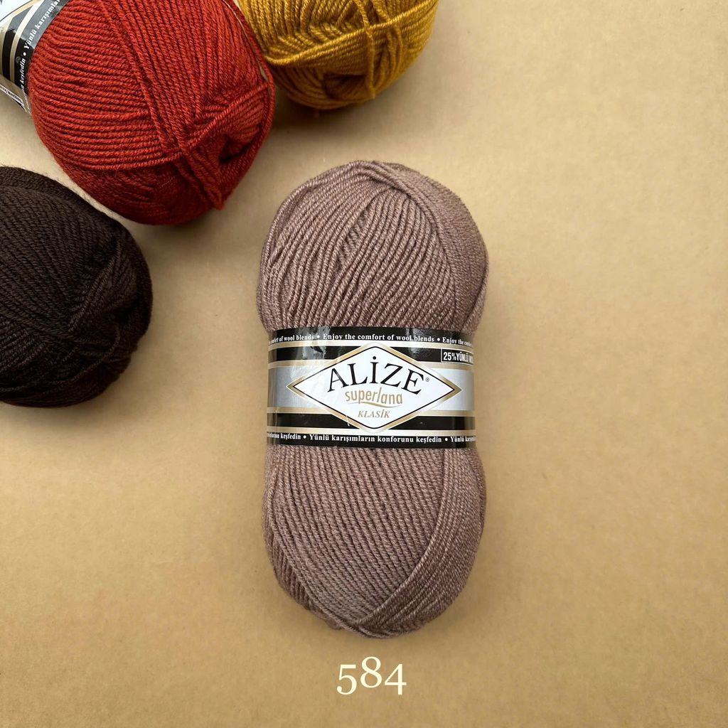 Len ấm Superlana Klasik nhập khẩu từ Alize Yarns đan móc nón, khăn, áo