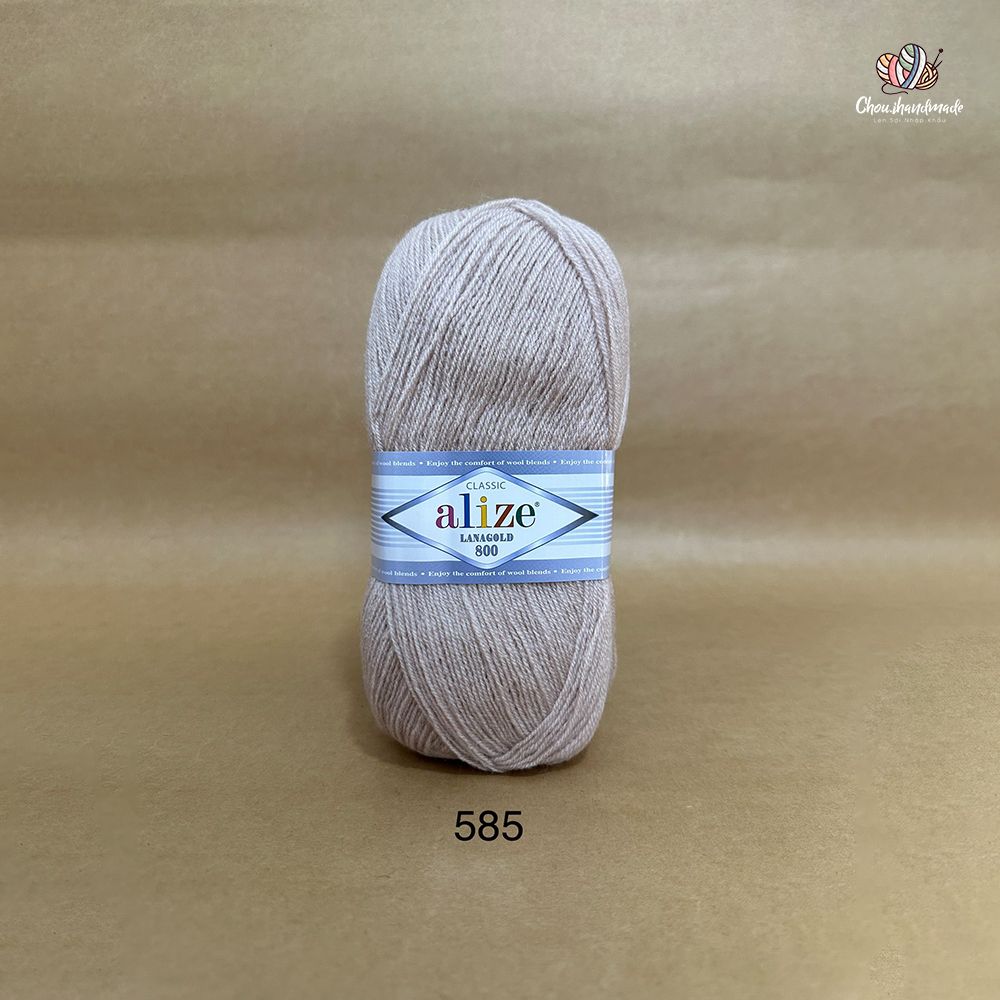 Cuộn len ấm Lanagold 800 hãng Alize siêu dôi, siêu ấm đan móc khăn, áo ấm cực thích