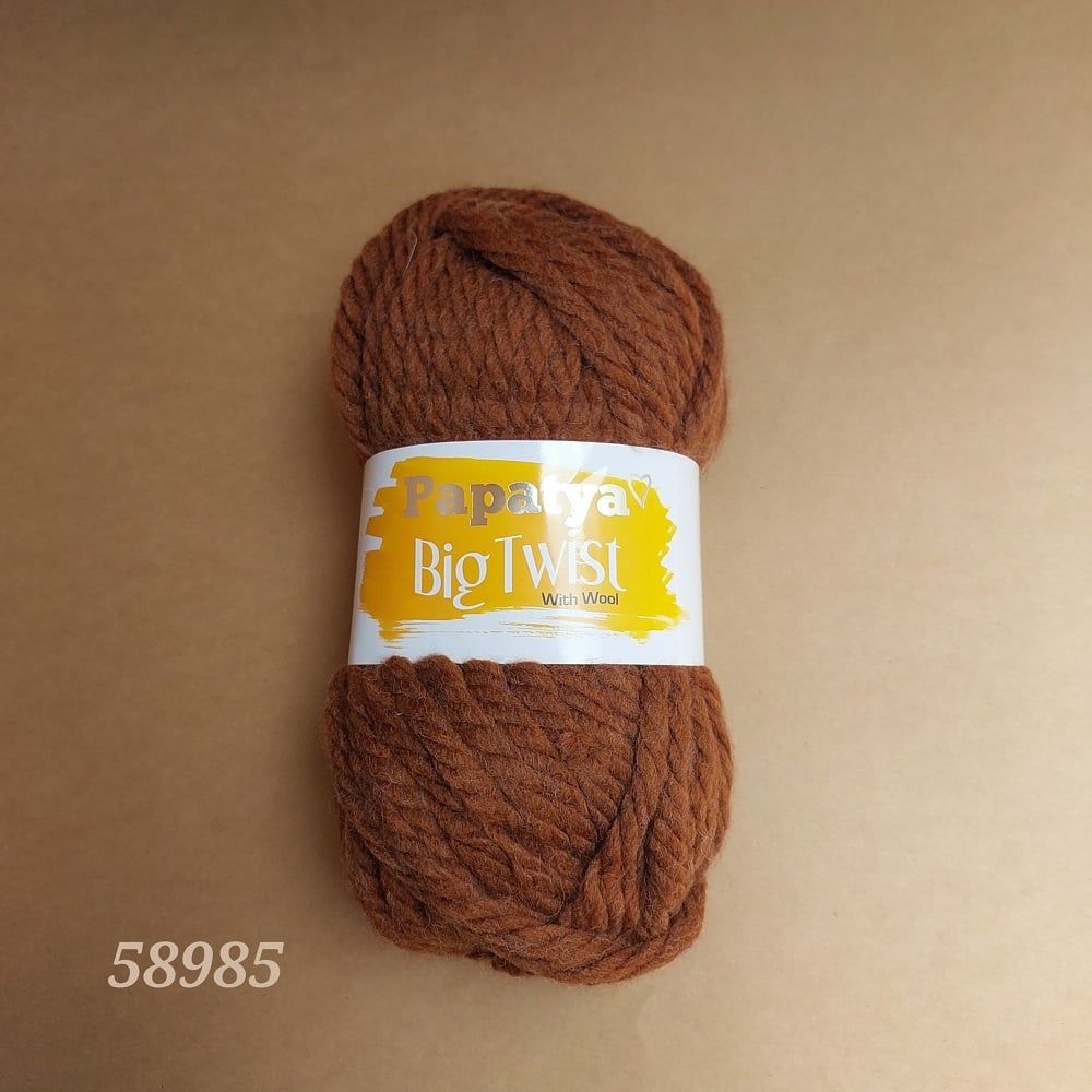 Cuộn len ấm sợi to mềm mại Big Twist nhập khẩu chính hãng Papatya đan móc nón, khăn, áo, chăn ấm siêu nhanh