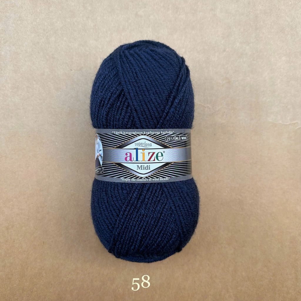Len đông Superlana Midi nhập khẩu từ Alize Yarns, đan móc thú, áo, nón, khăn