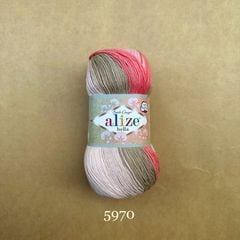 Sợi cotton hè Bella Batik nhập khẩu từ Alize Yarns đan móc áo, váy, khăn hè