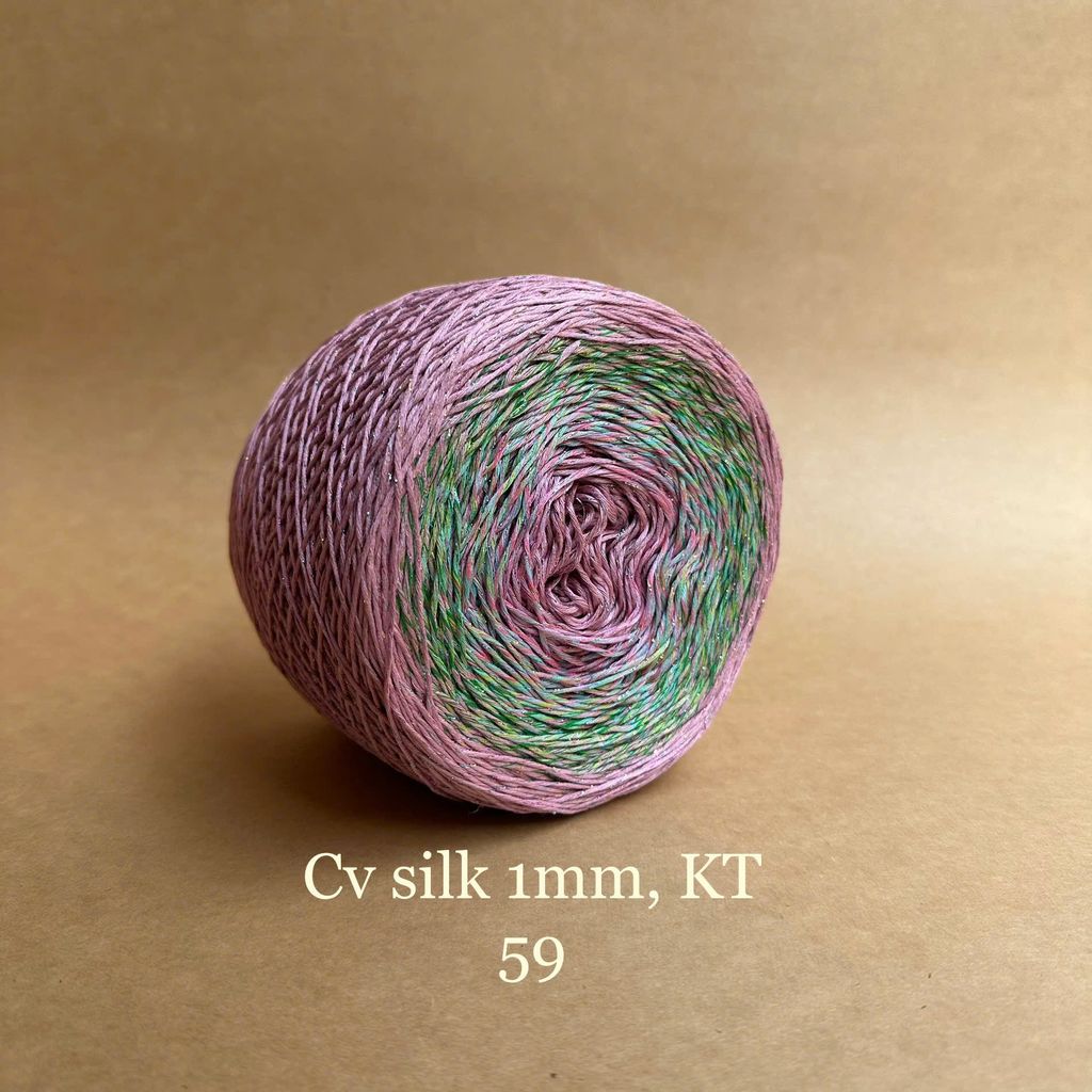 Cầu vồng sợi Silk kim tuyến, cỡ 1.0mm, 300g, đan móc áo, váy, khăn