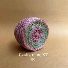 Cầu vồng sợi Silk kim tuyến, cỡ 1.0mm, 300g, đan móc áo, váy, khăn