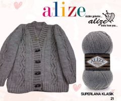 Len ấm Superlana Klasik nhập khẩu từ Alize Yarns đan móc nón, khăn, áo