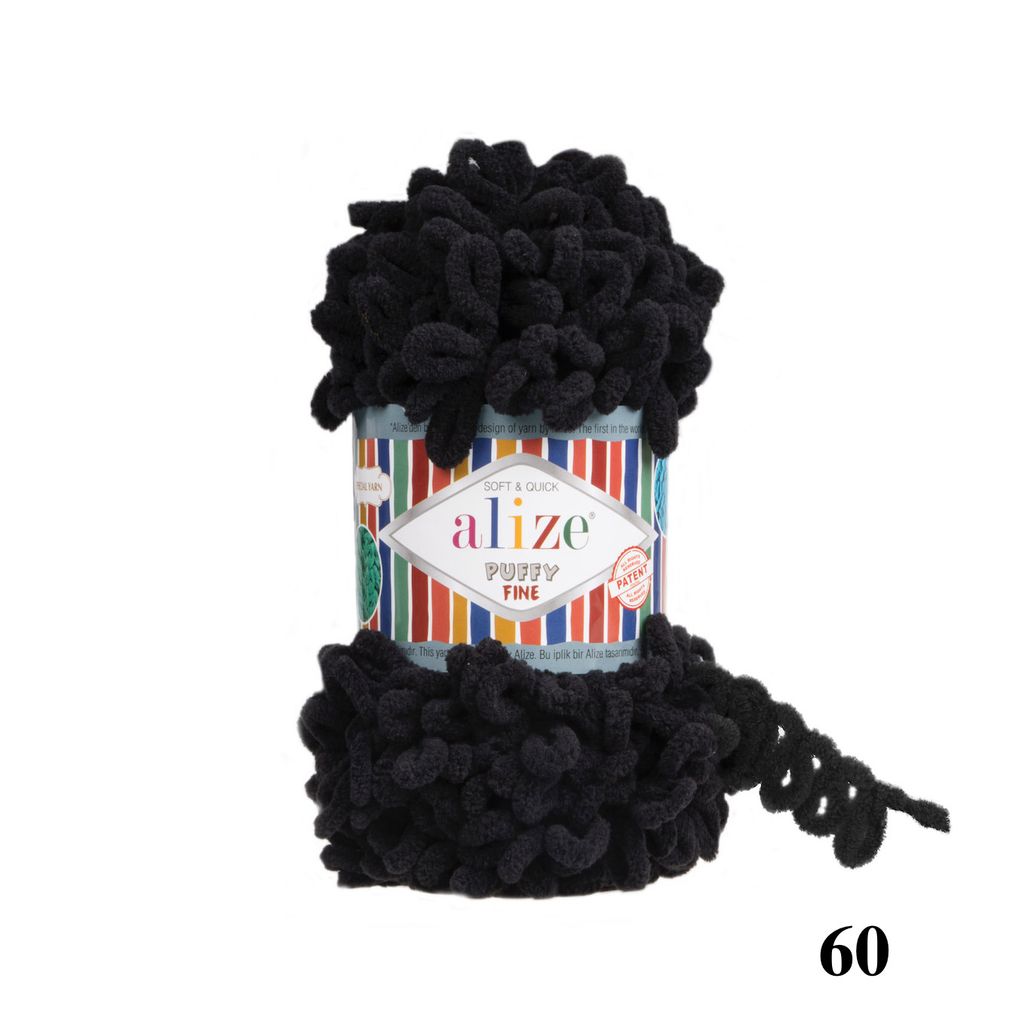 Cuộn len tết bằng tay Puffy Fine hãng Alize Yarns tết áo, khăn, vỏ gối, chăn, thảm, túi