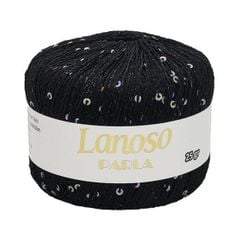 Sợi lấp lánh Parla nhập từ Lanoso, đan móc áo, váy, khăn