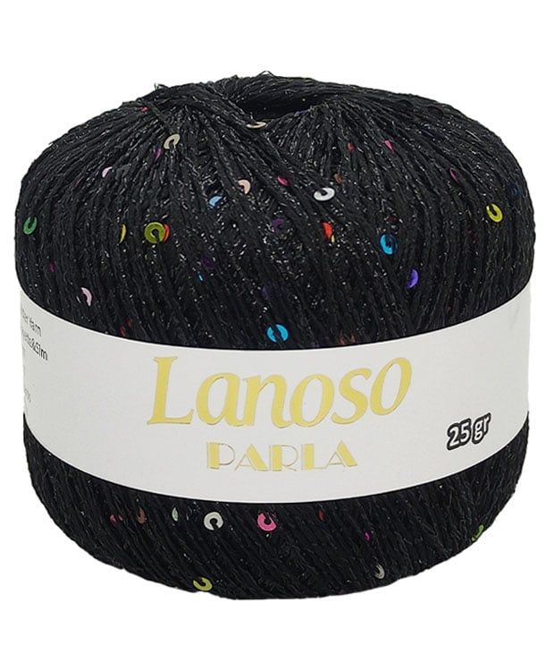 Sợi lấp lánh Parla nhập từ Lanoso, đan móc áo, váy, khăn