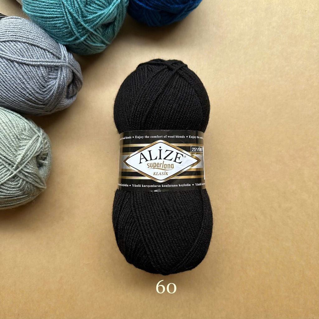 Len ấm Superlana Klasik nhập khẩu từ Alize Yarns đan móc nón, khăn, áo