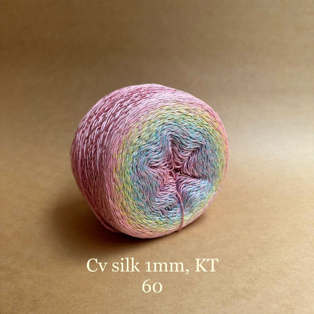 Cầu vồng sợi Silk kim tuyến, cỡ 1.0mm, 300g, đan móc áo, váy, khăn