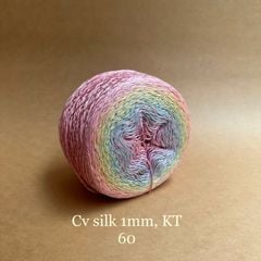 Cầu vồng sợi Silk kim tuyến, cỡ 1.0mm, 300g, đan móc áo, váy, khăn