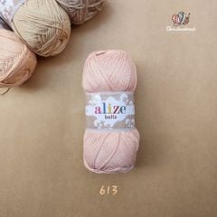 Sợi cotton hè trơn Bella nhập khẩu từ Alize Yarns đan móc áo, váy, khăn hè, mềm mại và mát