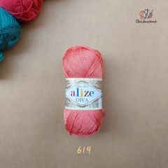 Sợi acrylic bóng Diva nhập khẩu từ Alize yarns đan móc bikini, áo, váy, thú, nón cực xinh