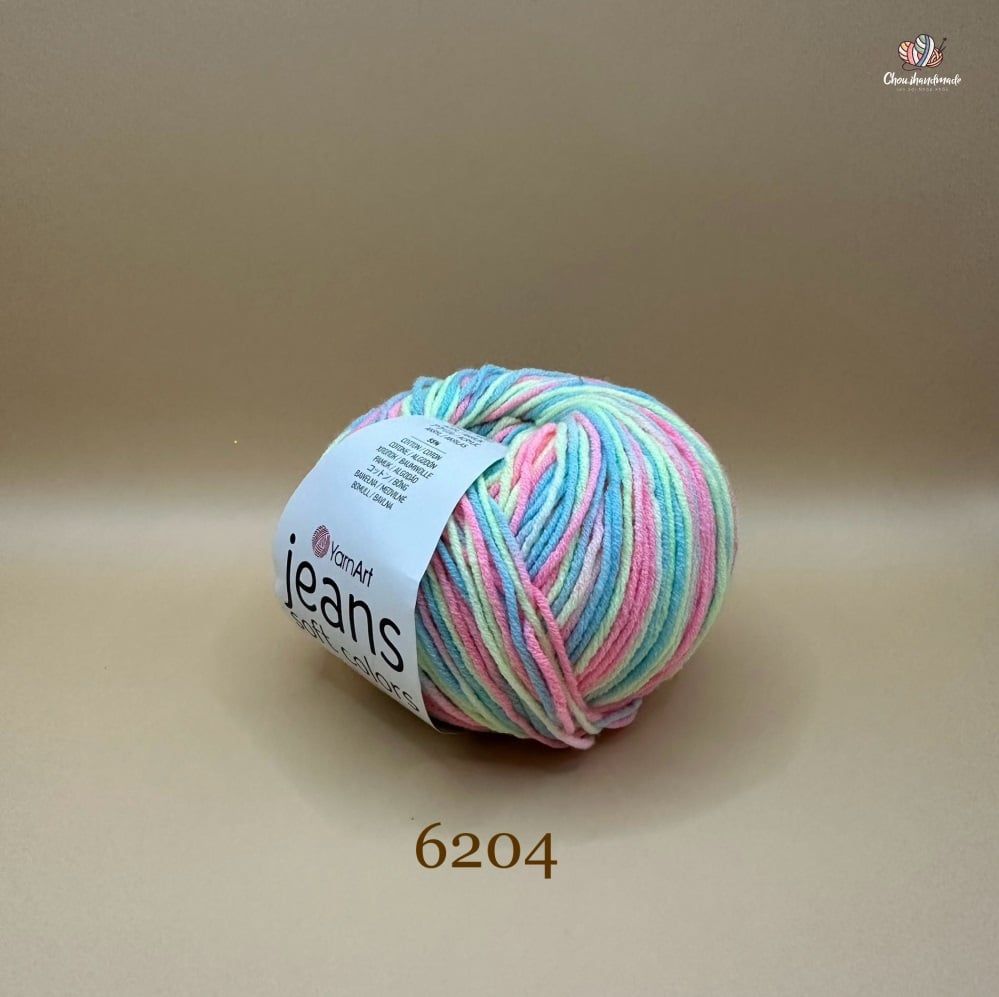 Len Jeans Soft Colors nhập khẩu từ Yarnart, đan móc áo, váy, đan móc thú