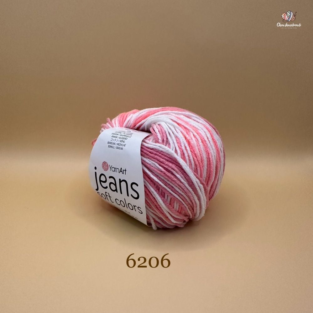 Len Jeans Soft Colors nhập khẩu từ Yarnart, đan móc áo, váy, đan móc thú