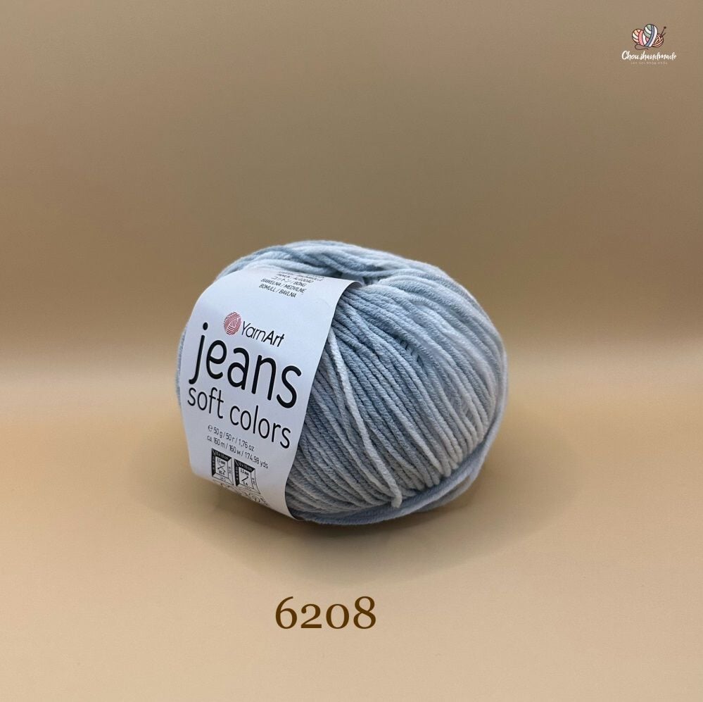 Len Jeans Soft Colors nhập khẩu từ Yarnart, đan móc áo, váy, đan móc thú