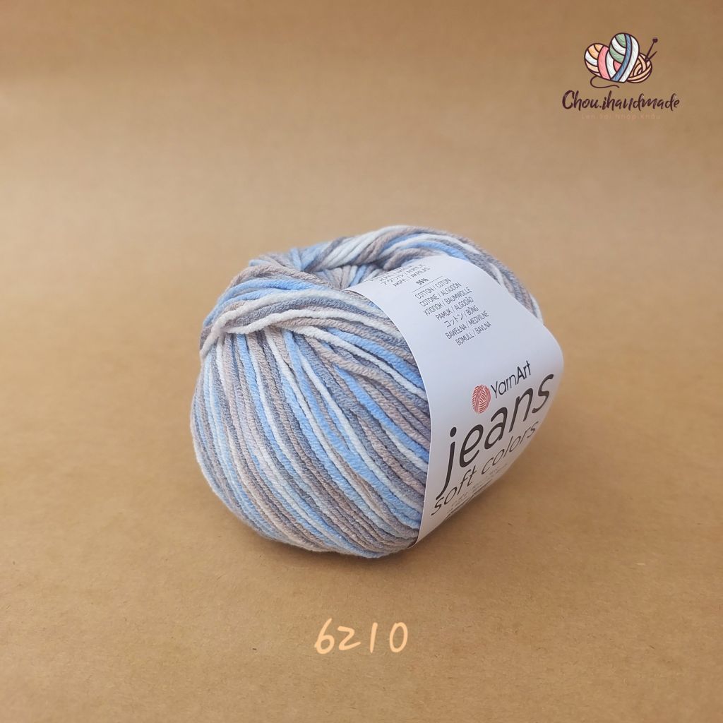 Len Jeans Soft Colors nhập khẩu từ Yarnart, đan móc áo, váy, đan móc thú