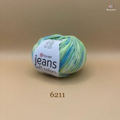 Len Jeans Soft Colors nhập khẩu từ Yarnart, đan móc áo, váy, đan móc thú