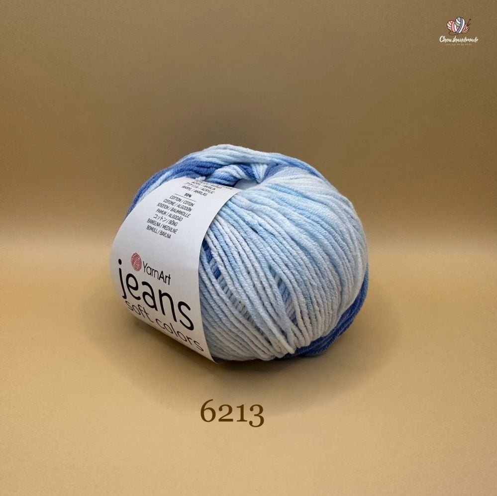 Len Jeans Soft Colors nhập khẩu từ Yarnart, đan móc áo, váy, đan móc thú