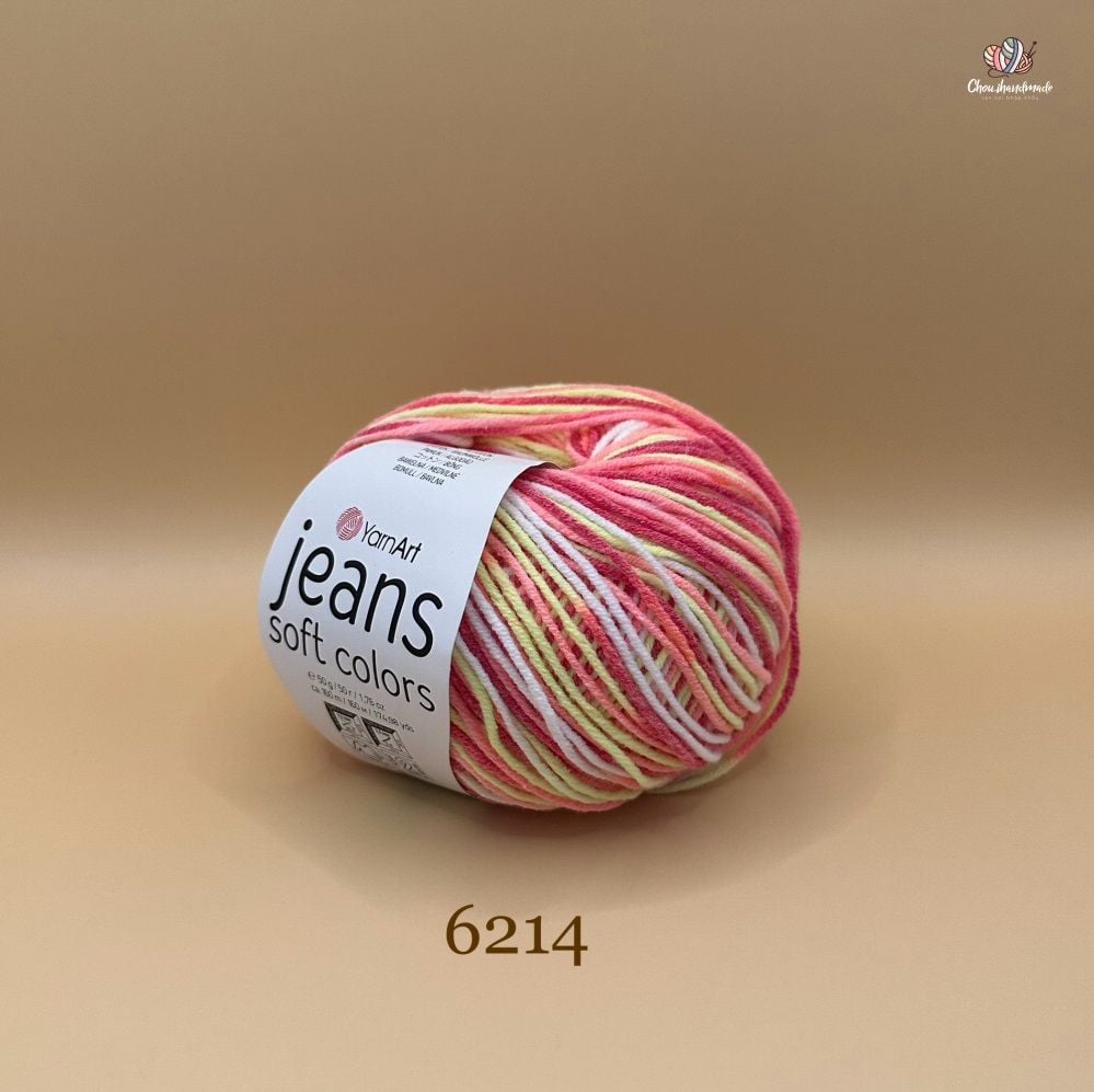 Len Jeans Soft Colors nhập khẩu từ Yarnart, đan móc áo, váy, đan móc thú