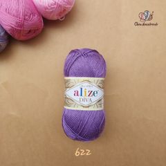 Sợi acrylic bóng Diva nhập khẩu từ Alize yarns đan móc bikini, áo, váy, thú, nón cực xinh