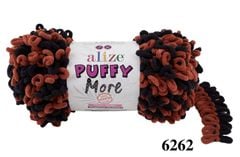 Len to loang Puffy More nhập khẩu từ Alize Yarns tết chăn, thảm, vỏ gối