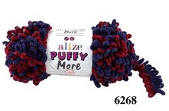 Len to loang Puffy More nhập khẩu từ Alize Yarns tết chăn, thảm, vỏ gối