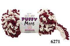 Len to loang Puffy More nhập khẩu từ Alize Yarns tết chăn, thảm, vỏ gối