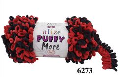 Len to loang Puffy More nhập khẩu từ Alize Yarns tết chăn, thảm, vỏ gối