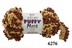 Len to loang Puffy More nhập khẩu từ Alize Yarns tết chăn, thảm, vỏ gối