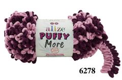 Len to loang Puffy More nhập khẩu từ Alize Yarns tết chăn, thảm, vỏ gối