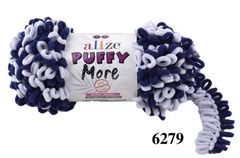 Len to loang Puffy More nhập khẩu từ Alize Yarns tết chăn, thảm, vỏ gối