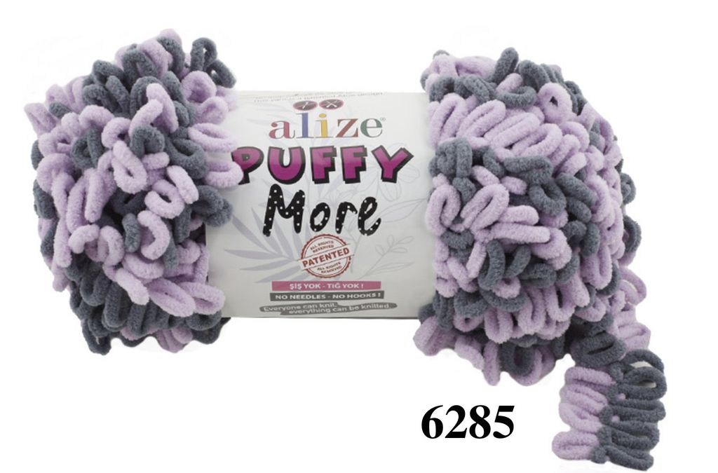 Len to loang Puffy More nhập khẩu từ Alize Yarns tết chăn, thảm, vỏ gối