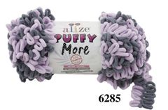 Len to loang Puffy More nhập khẩu từ Alize Yarns tết chăn, thảm, vỏ gối