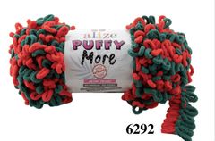 Len to loang Puffy More nhập khẩu từ Alize Yarns tết chăn, thảm, vỏ gối