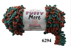 Len to loang Puffy More nhập khẩu từ Alize Yarns tết chăn, thảm, vỏ gối