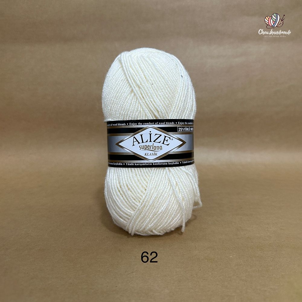 Len ấm Superlana Klasik nhập khẩu từ Alize Yarns đan móc nón, khăn, áo
