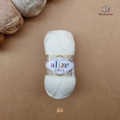 Sợi acrylic bóng Diva nhập khẩu từ Alize yarns đan móc bikini, áo, váy, thú, nón cực xinh