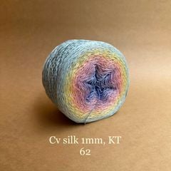 Cầu vồng sợi Silk kim tuyến, cỡ 1.0mm, 300g, đan móc áo, váy, khăn