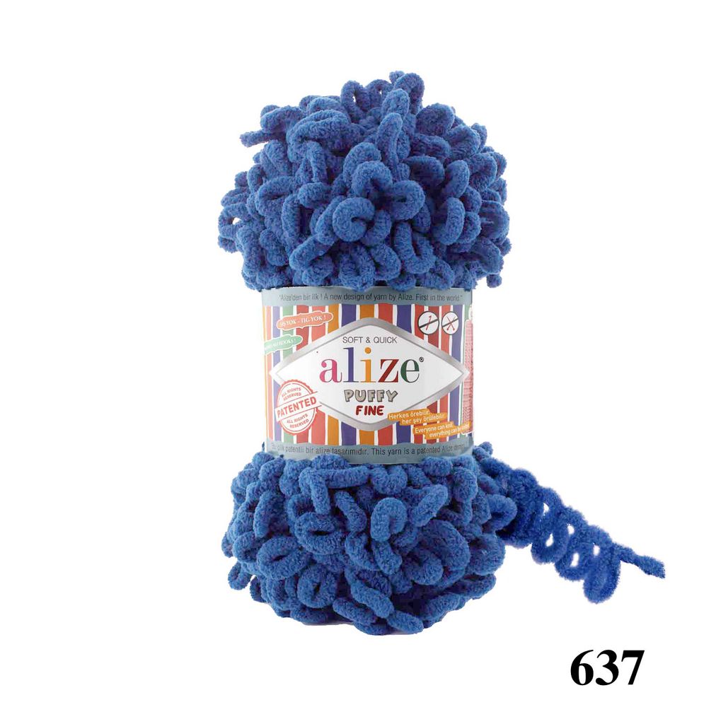 Cuộn len tết bằng tay Puffy Fine hãng Alize Yarns tết áo, khăn, vỏ gối, chăn, thảm, túi