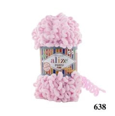 Cuộn len tết bằng tay Puffy Fine hãng Alize Yarns tết áo, khăn, vỏ gối, chăn, thảm, túi