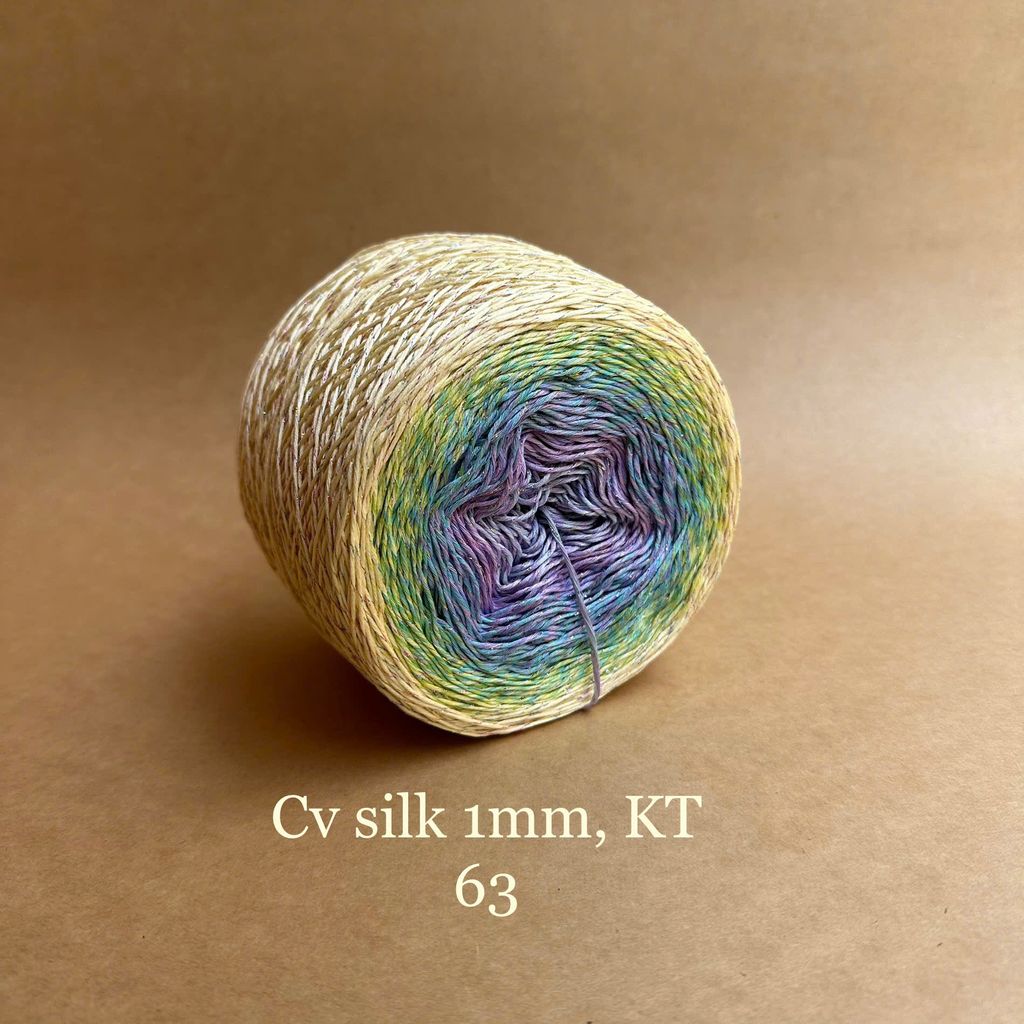 Cầu vồng sợi Silk kim tuyến, cỡ 1.0mm, 300g, đan móc áo, váy, khăn